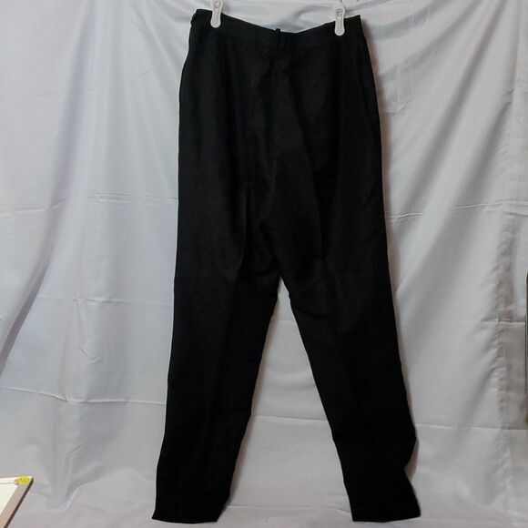 EDDIE BAUER/SLIM TROUSER TALL, NEW, BLACK SIZE 14, WOMEN'S, LINEN - Picture 1 of 12